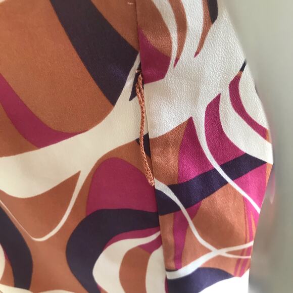 Banana Republic Polyester Multi-Color Sleeveless V-Neck Dress Women's Size 4P - Picture 5 of 9